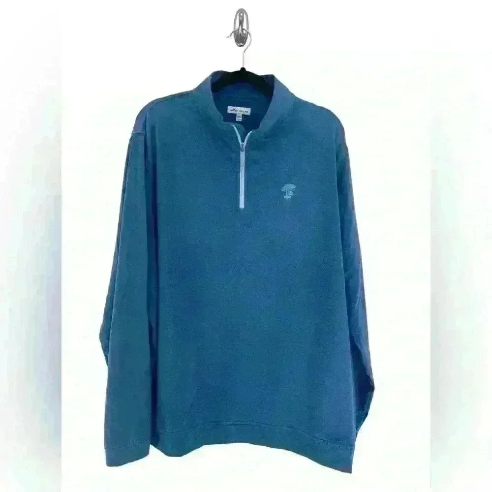 Peter Millar Men’s  1/4 Zip Golf Pullover Blue Performance Size XXL